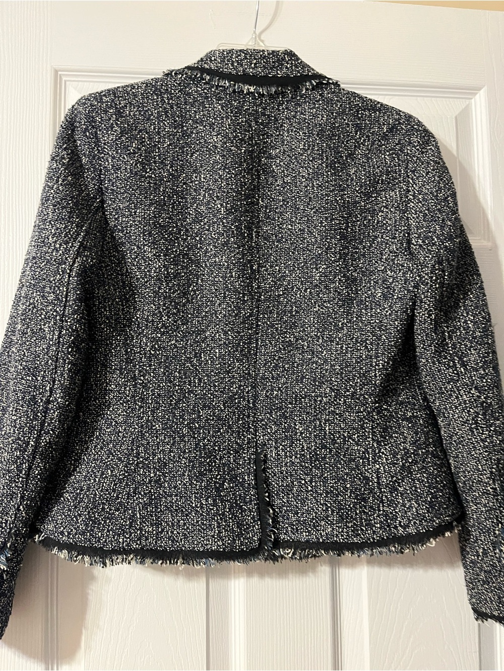 Anne Klein Style Black & White Tweed Women's Blazer Jacket - Picture 8 of 9